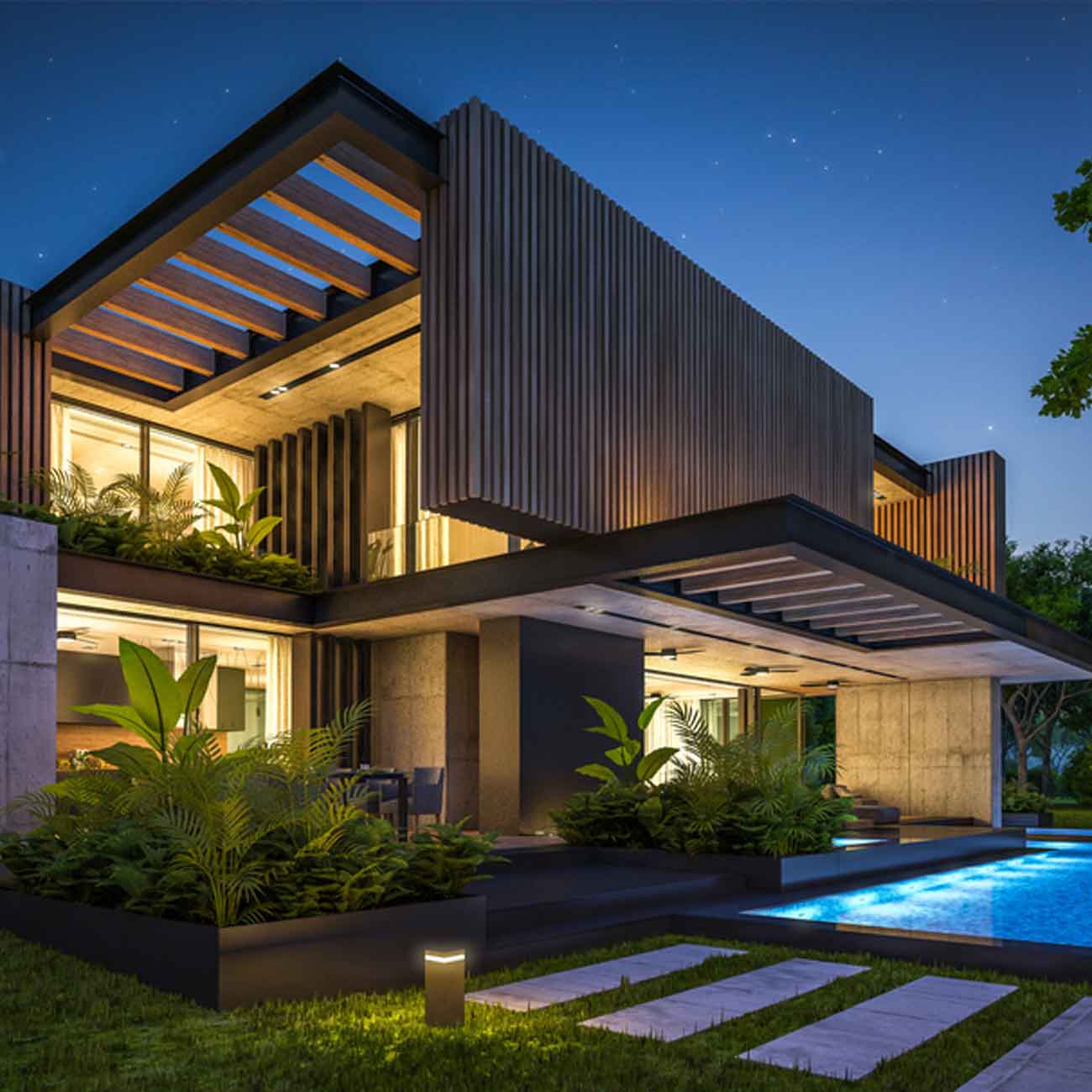 Architectural photography of a building